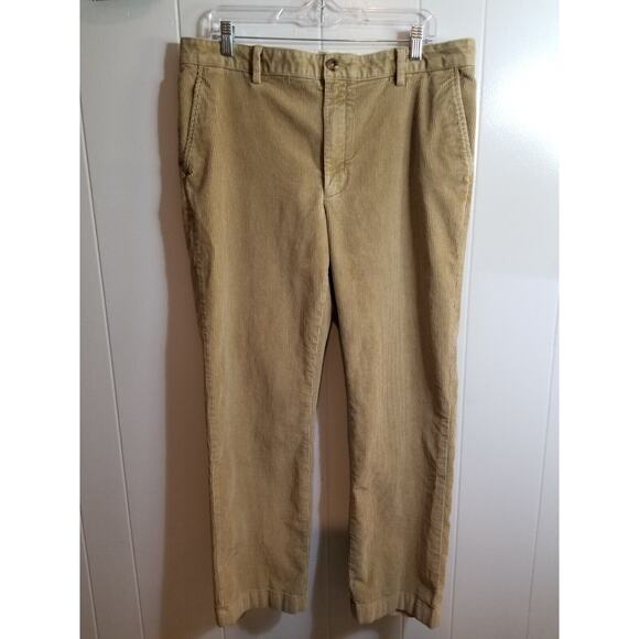 L L Bean Mens Sz 35 X 29 Khaki Color Classic Fit‎ Corduroy Chino Pants - Picture 1 of 7